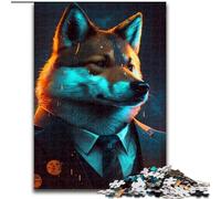 Puzzles 1000 pièces pour Adultes Boss Shiba Inu Puzzles impossibles pour Adultes Taille 50x75cm Cadeau Parfait pour la fête des mères, Les Anniversaires, Noël