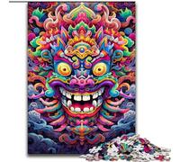 Puzzles 1000 pièces pour Adultes Bouddha Artistique coloré en Bois, Un Excellent Cadeau pour s'amuser en Famille 50x75cm pour Les Vacances, Les Anniversaires et Les soirées de Jeux en Famille