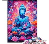 Puzzles 1000 pièces pour Adultes, Bouddha Graffiti coloré en Bois, décoration Artistique DIY Parfaite ou Cadeau d'anniversaire, 50x75cm, Jeu de réflexion pour Adolescents, Cadeau de Vacances idéal