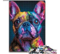 Puzzles 1000 pièces pour Adultes Bouledogue français Puzzles impossibles pour Adultes 26x38cm pour Adolescents et familles, décoration DIY Parfaite et défi cérébral