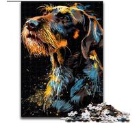 Puzzles 1000 pièces pour Adultes Braque Allemand à Poil Dur Art Puzzles Difficiles pour Adultes Taille 26x38cm Soirée de Jeux en Famille Amusante, œuvres d'art décoratives à Faire soi-même