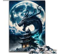 Puzzles 1000 pièces pour Adultes Brave Dragon en Carton, décoration DIY, Cadeaux de Vacances stimulants pour Le Cerveau (Taille 26x38cm)