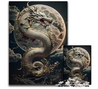 Puzzles 1000 pièces pour Adultes Brave Dragon Puzzles stimulants pour la fête des mères, Les Anniversaires, Noël 26x38cm/10,23x14,96 Pouces