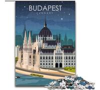 Puzzles 1000 pièces pour Adultes Budapest Hongrie Voyage Jeu Familial Anti-Stress Défi Difficile Collection d'artistes, Beaux-Arts (38x26cm) 1000pcs