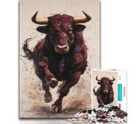 Puzzles 1000 pièces pour Adultes Buffle d'Afrique 1000 pièces pour Adultes, défi d'intelligence cérébrale, Jouets addictifs pour la décoration de la Maison (Taille 38x26cm)