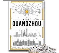 Puzzles 1000 pièces pour Adultes, Cadeaux à Guangzhou, Chine, Jouets éducatifs, Jeux familiaux, Anniversaires et Cadeaux Uniques, 38x52cm