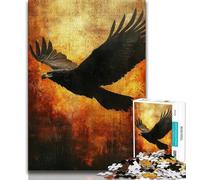 Puzzles 1000 pièces pour Adultes, Cadeaux, Aigle Noir, Jouet éducatif et décompressant, Cadeau d'anniversaire, Cadeaux (38x26cm)
