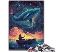 Puzzles 1000 pièces pour Adultes, Cadeaux, Animaux, Baleines, Jeux éducatifs, décoration d'intérieur, Collection d'artistes, Beaux-Arts, 26x38cm