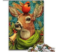 Puzzles 1000 pièces pour Adultes, Cadeaux Animaux Cerfs, Anti-Stress avec pièces entièrement emboîtables de Formes aléatoires pour Les Enfants de 14 Ans et Plus (Taille 26x38cm)