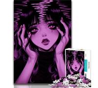 Puzzles 1000 pièces pour Adultes, Cadeaux Anime Demon Girl, Difficile avec des pièces entièrement emboîtables de Formes aléatoires (75x50cm)