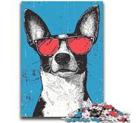 Puzzles 1000 pièces pour Adultes, Cadeaux Aquarelle, Bouledogue français, Anti-Stress, séjour, Tuer Le Temps, liste de souhaits avec Le Père Noël, 50x75cm