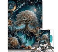 Puzzles 1000 pièces pour Adultes, Cadeaux, Arbre de Vie, Jeu Familial, Anti-Stress, défi Difficile, renforce l'amour Entre Couples (75x50cm)