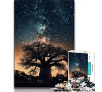 Puzzles 1000 pièces pour Adultes, Cadeaux, Arbre sous Le Ciel étoilé, Puzzle Adulte, Jeux éducatifs familiaux, décoration de la Maison, Cadeau (Taille 38x26cm)
