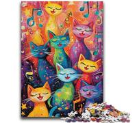 Puzzles 1000 pièces pour Adultes, Cadeaux, Art Abstrait, Chat, Jeux de détente, Jeu éducatif pour Anniversaire, Noël, à partir de 14 Ans, 26x38cm