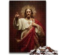Puzzles 1000 pièces pour Adultes, Cadeaux, Art de Jésus, Jeu Familial, Anti-Stress, défi Difficile, Une œuvre d'art pour Les 14 Ans et Plus, 26x38cm