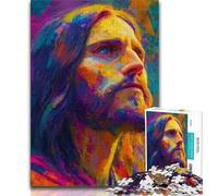 Puzzles 1000 pièces pour Adultes, Cadeaux, Art de Jésus, Puzzles pour Adolescents, réduction du Stress, Interaction Parent-Enfant intéressante (Taille 38x26cm)