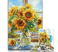 Puzzles 1000 pièces pour Adultes, Cadeaux, Art de la Rose et du Tournesol, Aide Le Cerveau à exercer, Jouets addictifs pour cultiver la Patience, Cadeau pour Les Anniversaires 50x75cm