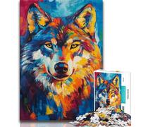 Puzzles 1000 pièces pour Adultes, Cadeaux, Art du Loup, Jeu Familial, Anti-Stress, défi Difficile, renforce l'amour Entre Couples, 38x52cm