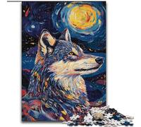 Puzzles 1000 pièces pour Adultes, Cadeaux, Art du Loup, pour Les 14 Ans et Plus, Jeu éducatif, défi, Jouet, Cadeau d'anniversaire (Taille 26x38cm)