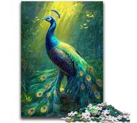 Puzzles 1000 pièces pour Adultes, Cadeaux, Art du Paon, Divertissement Familial, Jouets, Jeu éducatif pour Anniversaire, Noël, à partir de 14 Ans, 50x75cm