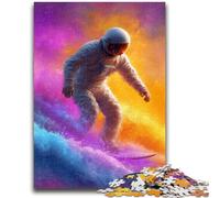 Puzzles 1000 pièces pour Adultes, Cadeaux, Astronaute, Surf Spatial, Jouet éducatif et décompressant, Cadeau d'anniversaire, décoration Murale 26x38cm