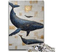 Puzzles 1000 pièces pour Adultes, Cadeaux Baleine dorée, 1000 pièces pour Adolescents, Jouets éducatifs, Jeux Anti-Stress, Cadeaux d'anniversaire Uniques (75x50cm)