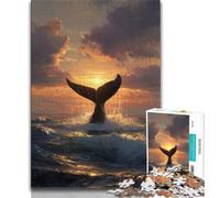Puzzles 1000 pièces pour Adultes Cadeaux Baleine mystérieuse 1000 pièces pour Adolescents Jeux Amusants Chaque pièce est Unique - Jeu Familial Stimulant et Amusant 75x50cm