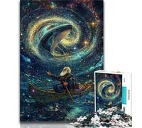 Puzzles 1000 pièces pour Adultes, Cadeaux, Baleine psychédélique, Jeu Familial, Anti-Stress, défi Difficile, renforce l'amour Entre Couples, 38x26cm