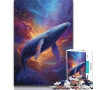Puzzles 1000 pièces pour Adultes, Cadeaux Baleine spirituelle, Design Dynamique et Unique, expérience de Puzzle relaxante et stimulante (38x26cm)