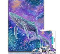 Puzzles 1000 pièces pour Adultes, Cadeaux, Baleine spirituelle majestueuse, Jouets éducatifs, Jeux Anti-Stress, décoration d'intérieur Unique et Cadeaux (75x50cm)