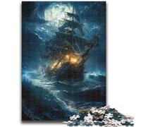 Puzzles 1000 pièces pour Adultes Cadeaux Bateau naviguant sur la mer Convient aux 14 Ans et Plus Convient aux Couples Cadeaux pour Les Amis et la Famille 50x75cm