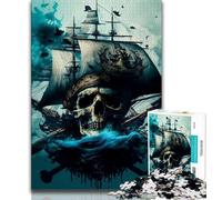 Puzzles 1000 pièces pour Adultes, Cadeaux, Bateau Pirate, Puzzle 1000 pièces, pour renforcer l'amour Entre Couples, à partir de 14 Ans (Taille 38x26cm)