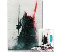 Puzzles 1000 pièces pour Adultes, Cadeaux Blood Red Knight, Jeu éducatif Familial, décoration Murale, Cadeaux d'anniversaire et de Noël Uniques 38x26cm