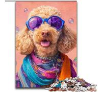 Puzzles 1000 pièces pour Adultes, Cadeaux Caniche Tendance, Anti-Stress, avec pièces entièrement emboîtables de Formes aléatoires, pour Les Enfants de 14 Ans et Plus (Taille 50x75cm)