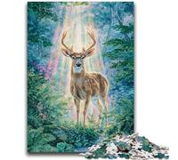 Puzzles 1000 pièces pour Adultes, Cadeaux, Cerfs de la Jungle, Divertissement Familial, Jouets éducatifs, pour Anniversaire et Noël, à partir de 14 Ans, 26x38cm