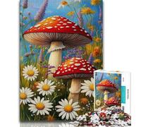Puzzles 1000 pièces pour Adultes, Cadeaux, Champignons colorés, Jouets éducatifs, Anti-Stress, décoration d'intérieur Unique et Cadeaux (75x50cm)
