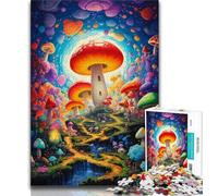 Puzzles 1000 pièces pour Adultes, Cadeaux, Champignons psychédéliques, Puzzle pour Adultes, Jeux éducatifs familiaux, décoration d'intérieur, Cadeau (Taille 75x50cm)