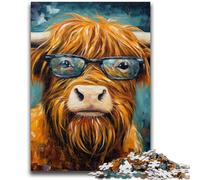 Puzzles 1000 pièces pour Adultes, Cadeaux, Chat à lumière Noire, Anti-Stress, séjour, Tuer Le Temps, liste de souhaits avec Le Père Noël, 38x26cm
