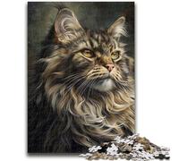 Puzzles 1000 pièces pour Adultes, Cadeaux, Chat Maine Coon, Jeu Stimulant et éducatif en Famille pour Anniversaire, Noël 26x38cm