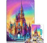 Puzzles 1000 pièces pour Adultes, Cadeaux, château Arc-en-Ciel, Jeux éducatifs, décoration d'intérieur, Cadeau d'anniversaire, Art Mural 38x26cm