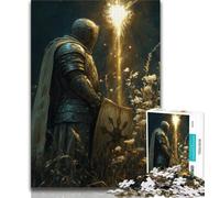 Puzzles 1000 pièces pour Adultes, Cadeaux, Chevalier médiéval majestueux, Jeux éducatifs, décoration d'intérieur, décoration d'intérieur Unique et Cadeaux (75x50cm)