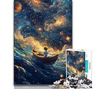 Puzzles 1000 pièces pour Adultes, Cadeaux, Ciel étoilé, Bateau, Jeu Familial, Anti-Stress, défi Difficile, renforce l'amour Entre Couples (38x26cm)