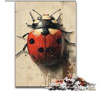 Puzzles 1000 pièces pour Adultes, Cadeaux Coccinelle à Sept Points, Jeu Familial Anti-Stress, défi Difficile, renforce l'amour Entre Couples (Taille 50x75cm)