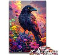 Puzzles 1000 pièces pour Adultes, Cadeaux, Corbeaux et Fleurs, Jeux éducatifs, décoration d'intérieur, Collection d'artistes, Beaux-Arts, 26x38cm