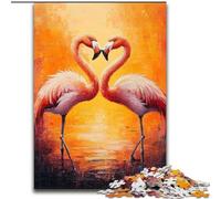 Puzzles 1000 pièces pour Adultes, Cadeaux, Couple de Flamants Roses, adaptés aux Personnes de 14 Ans et Plus, Jeux éducatifs, Cadeaux du Père Noël Secret (Taille 50x75cm)