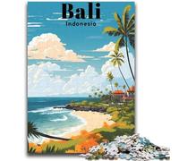 Puzzles 1000 pièces pour Adultes, Cadeaux de Voyage à Bali, en Indonésie, pour Adolescents, à Offrir en Cadeau à Toute la Famille à partir de 14 Ans (26x38cm)