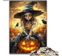 Puzzles 1000 pièces pour Adultes, Cadeaux d'halloween, Fille Squelette, Jeux, Jouets, Cadeaux d'anniversaire Uniques pour Les Enfants de 14 Ans et Plus (Taille 50x75cm)
