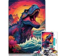 Puzzles 1000 pièces pour Adultes, Cadeaux Dinosaure dans la mer, Puzzle 1000 pièces, pour renforcer l'amour Entre Les Couples à partir de 14 Ans (Taille 38x26cm)