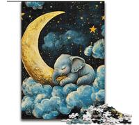 Puzzles 1000 pièces pour Adultes, Cadeaux, éléphant endormi, pour Les 14 Ans et Plus, Jeu éducatif, défi, Jouet, Cadeau d'anniversaire (Taille 26x38cm)