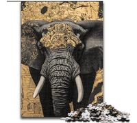 Puzzles 1000 pièces pour Adultes, Cadeaux, éléphants d'Afrique, Jeu Familial, Anti-Stress, défi Difficile, Une œuvre d'art pour Les 14 Ans et Plus (Taille 26x38cm)